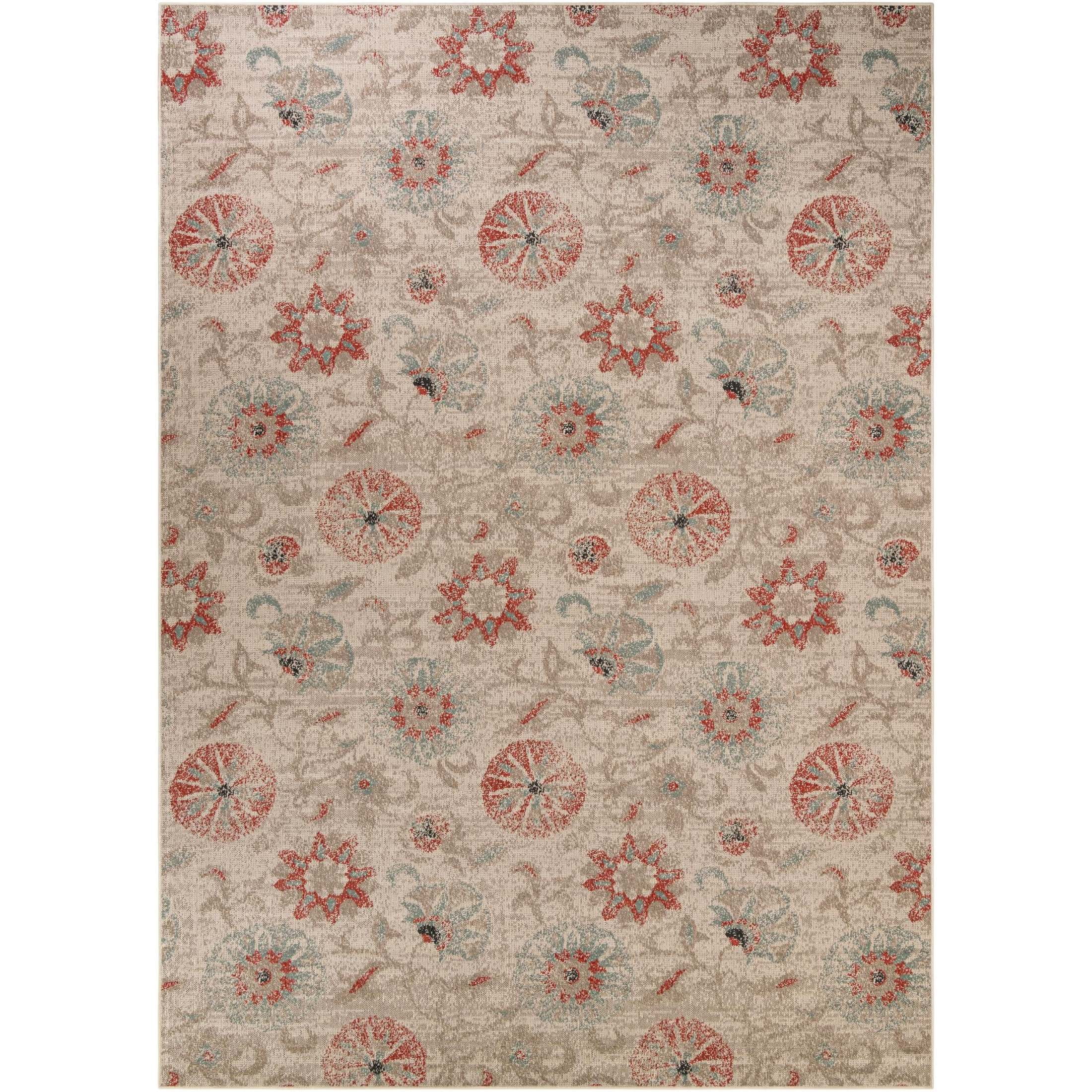 Unique Loom Outdoor Botanical Collection Area Rug - Fern (10' x 14' 2" Rectangle Beige/Light Brown)