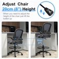 thumbnail image 4 of Coolhut Drafting Chair, Tall Office Chair Standing Desk Chair, Office Drafting Chair with Lumbar Support and Adjustable Footrest Ring, 300lbs, Dark Gray, 4 of 7