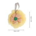 thumbnail image 2 of Unique Bargains 1 Pc Plaid Sunflower Bath Shower Loofah Sponge Body Puffs Yellow, 2 of 6