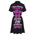 thumbnail image 6 of 60 Year Old Lady Funny 60Th Birthday Womens Shirt Dresses Women'S Short Sleeve Dress Turn-Down Collar Dress A Line Casuall Dress Oversize(XS-6XL), 6 of 7
