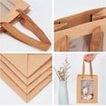 thumbnail image 4 of 10 Packs BurlyWood Kraft Paper Bag with Clear Window 8x6x4 Gift Bags with Handle for DIY Valentine's Day Proposal Candy Gift Packing, 4 of 9