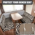 thumbnail image 2 of XYZCANDO Zebra RV Dinette Cushion Covers Universal RV Accessories for Inside Bench Cushion Comfortable 2 Seat Sofa Cover Stretchable Slip Covers for Loveseat Black, 2 of 7