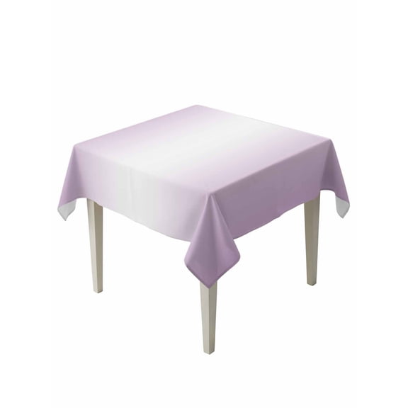 Light Purple Ombre Table Cloth, Modern Gradient Abstract Art Waterproof Tablecloth for Square Tables, Reusable Washable Fabric Table Cover for Restaurant Kitchen Dining Tables 54"x54"