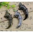 thumbnail image 3 of U8MO 1~30pc Jewelry Making DIY Dragon Head Wolf Tooth Alloy Charms Necklace Pendant-bronze-10pcs, 3 of 9