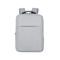 thumbnail image 2 of Laptop Backpack with USB Charging Port, Water Resistant Oxford Cloth Business Travel Bag, Large Capacity Anti-Theft Computer Rucksack for 15.6 Inch Notebook, Durable Gray Daypack, 2 of 5