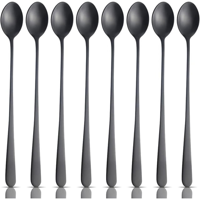 Elegant Bartending Tools: Stainless Steel Long Handle Spoons with Durable High-Polish Finish, Perfect for Cocktail Stirring in Home Bars & Parties (Set Included)