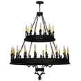 thumbnail image 4 of Meyda Tiffany 138678 Asen 27 Light 48" Wide Taper Candle Style Chandelier - Black, 4 of 5