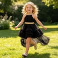 thumbnail image 5 of Zpanxa Girls Summer Dress Kid's Evening Dress Solid Round Neck Sleeveless Casual Dresses Black 3 Years, 5 of 7