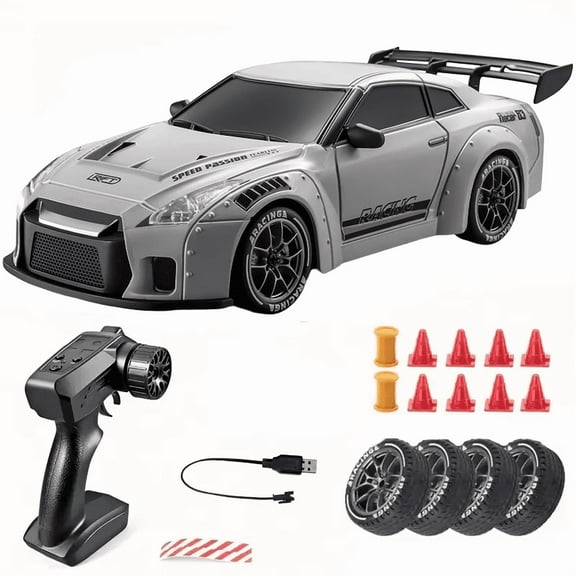 HYPERLIVING RC Drift Cars 1:24 Scale Remote Control Vehicle with LED Lights Drifting Tires Racing Sports Vehicle Toy Idea Gift for Adult Boy