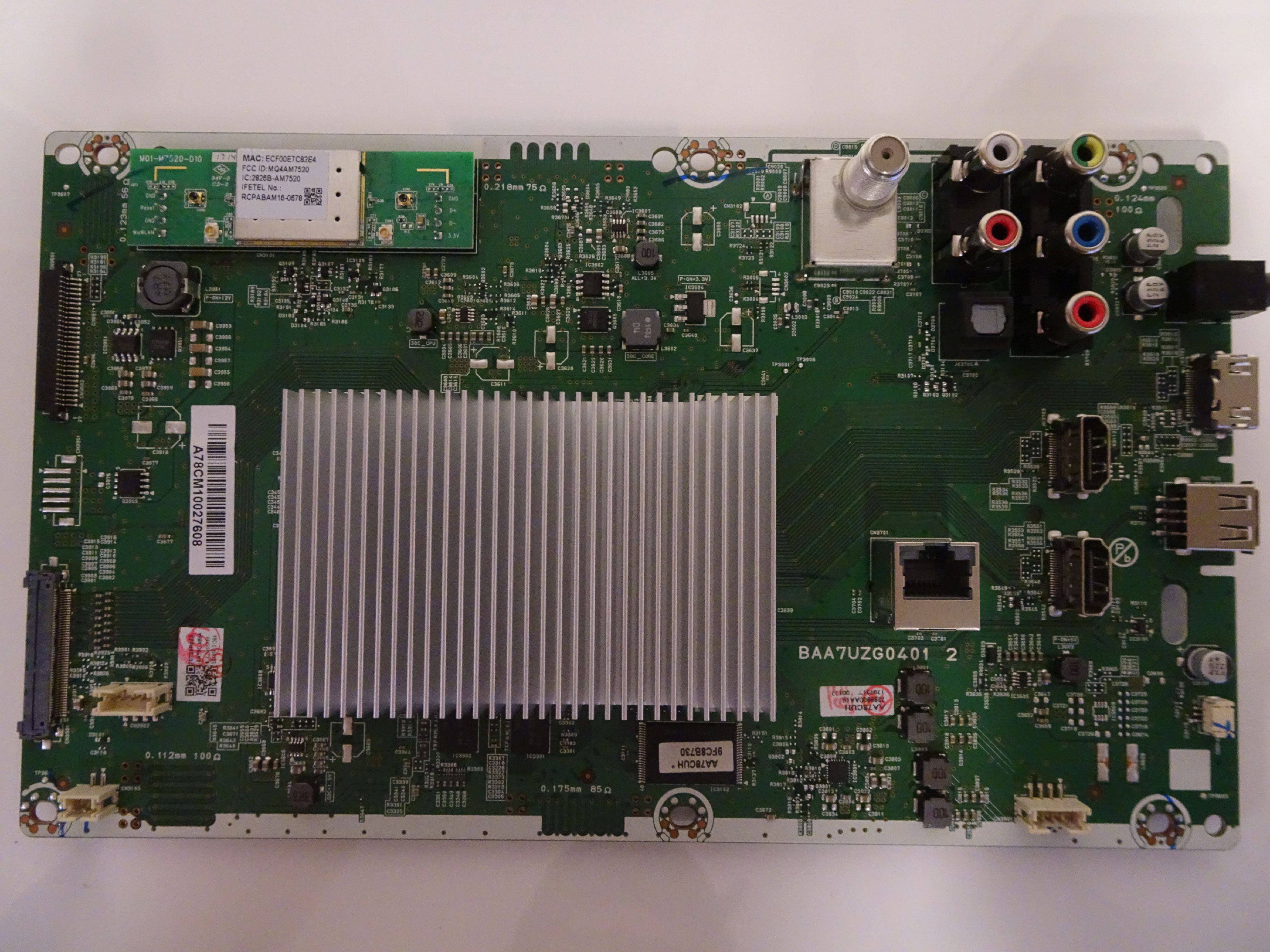 Philips 65PFL5602/F7 Main Board (BAA7UZG0401 2, AA78CUH) AA781MMA001