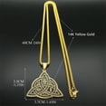 thumbnail image 4 of Viking Witch Celtic Knot Pendant Necklace14K Yellow Gold Men Chain Odin Gothic Necklace Protection Amulet Jewelry nudo de bruja, 4 of 7