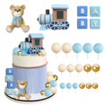 thumbnail image 1 of 22 Piezas De Adornos Para Pasteles De Oso, Adornos Para Pasteles De Tren, Bolas De Oso, Decoraciones Para Pasteles Con Tren, Letras De Bebé Para Baby Shower, Revelación De Género, Suministros Para Fie, 1 of 5