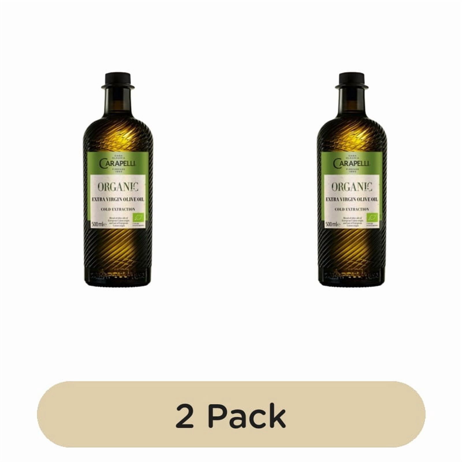 Carapelli Extra Virgin Organic Olive Oil 500ml, British Import (Pack of 2)