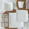 thumbnail image 4 of over&back Dinnerware Set - Porcelain Dish Set with Dinner Plates, Salad Plates, Soup Bowls, Mugs - 32-Piece All-Occasion Place Settings - Square | White, 4 of 9
