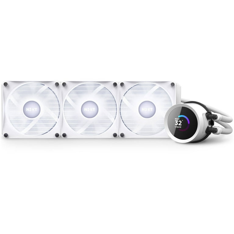 NZXT KRAKEN 360 RGB ホワイト RL-KR360-W1 NZXT Kraken RGB 360mm, AIO CPU Cooler, 3x Fans, LGA 1700/AM5