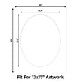 thumbnail image 2 of Textured White Picture Frame Mat for 16x20 Frames - Oval Opening for 13x17 Photos - 25 Mats, 2 of 7