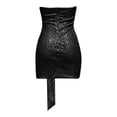 thumbnail image 6 of HXWCHs Women's Strapless Backless Spicy Style Sleeveless Ribbon Party Dress XXL Black, 6 of 6