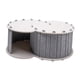 thumbnail image 3 of Cama túnel de juego para gatos para 2 gatos, escondite para limpiar durante todo el año, juguete interactivo Gris claro, 3 of 9