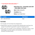 thumbnail image 2 of Brake Rotor Set - Compatible with 2001 - 2006 BMW 325Ci Base 2002 2003 2004 2005, 2 of 2