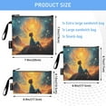 thumbnail image 3 of Haosy 3 Pack Reusable Ziploc Bags BPA Free Healthy Food Storage Bag Leakproof Sandwich Snack Freezer Bags Child Look at Stars, 3 of 7