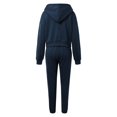 AOMPMSDX Women Fashion Hoodie And Trousers Suits Tracksuit Solid Color
