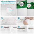 thumbnail image 3 of No Hook Shower Curtain with Built-in Rings - St. Patrick's Day Washable Waterproof Fabric Bathroom Curtains for Hotel,Rentals, Stall 54 X 78 Inch , Green Plaid Clo-ver Pattern, 3 of 9