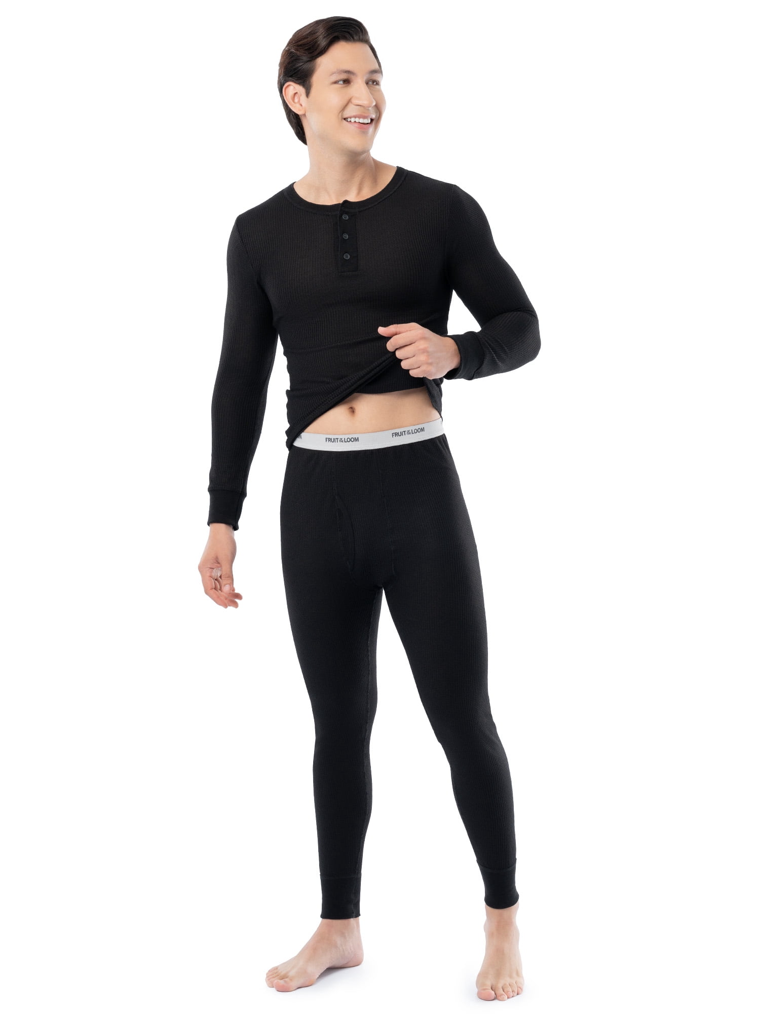 Fruit of the Loom Men's Thermal Waffle Underwear Bottom, 3-pack, Sizes S-5XL