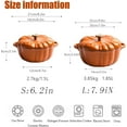 thumbnail image 4 of Pumpkin Dutch Oven Pot, 1.6-4 Qt (1.5-3.8L) Enameled Cast Iron Dutch Oven with Lid, for All Stovetops, Halloween and Fall Thanksgiving Decor, 4 of 7