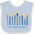 thumbnail image 3 of Inktastic Peace Light Hanukkah Boys or Girls Baby Bib, 3 of 4