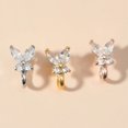 thumbnail image 3 of RV 3 joyería piercing europea y americana mariposa nariz anillo nariz uñas antialergia rhinestone nuevo no poroso falso nariz anillo brillar Electrónica, 3 of 5