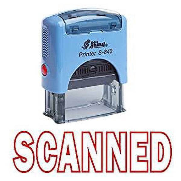 SCANNED Self Inking Rubber Stamp Office Stationary Custom Shiny Stamp
