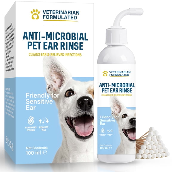 Dog Ear Drops, Dog Ear Cleaner Solution, Ear Cleaner for Dogs