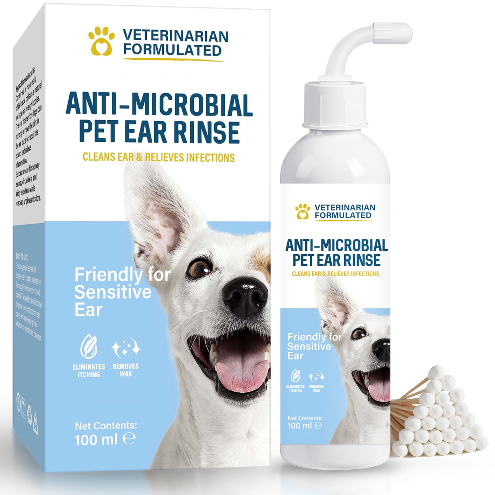Dog Ear Drops, Dog Ear Cleaner Solution, Ear Cleaner for Dogs