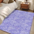 thumbnail image 4 of 3'x5' Rug for Living Room Bedroom, Purple Flowers Washable Area Rugs Non-Slip Carpet Mats, Spring Vintage Flowers Country Plants Indoor Low Pile Area Rug Runner for Kitchen, Mudroom, 4 of 8