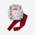 thumbnail image 2 of yboeqw Girl Clothes 2Pcs Long Sleeve Pullover Sweatshirt Jogger Pants Chrismas Cute Print Fall Winter Outfit Set,Size 1-2 Years, 2 of 4