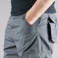 thumbnail image 5 of MIUOWANP Summer Men's Cotton Loose Fit Cargo Shorts with Multi Pocket Solid Color Outdoor Sport Versatile Half Pants Size XXXL(14)Gray, 5 of 6