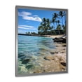 thumbnail image 2 of Designart "Coastal Haven in Pristine Blue I" Coastal Framed Wall Art - Coastal Blue Coastal Beach Entryway Framed Wall Art, 2 of 6