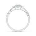 thumbnail image 2 of ANGARA Natural Diamond Engagement Ring with Floral Halo in 14K White Gold for Women (Size-5.1mm| Color-G| Clarity-VS2) | April Birthstone, Anniversary, Jewelry Gift for Women | Natural Diamond Ring, 2 of 9