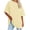 Yellow, variant on Xihbxyly Plus Size Blouses for Women, Women's Oversized T Shirts Round Neck Leisure Short Sleeve Solid Color Tops Summer Casual Loose Blouse T-Shirts Casual Tunic Top