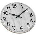 thumbnail image 7 of Wall Clock 12 Inch, Grey Wall Clocks Battery Operated Silent Non Ticking, Vintage Rustic Wooden Clocks Decorative for Kitchen Bathroom, Living Room, Bedrooms, Dining Room, Office, 7 of 7