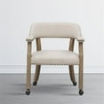 thumbnail image 2 of Comfort Pointe Millstone Beige Sand Fabric Upholstered Caster Game Chair, 2 of 9