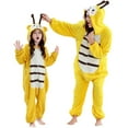 thumbnail image 6 of Jsaierl Cute Cartoon Onesie Pajamas for Women Winter Fleece Fuzzy Sleepwears Homewears Funny One Piece Christmas Costumes Jumpsuit, 6 of 7