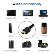 Cmple - Mini USB Cable 3ft USB A to Mini B Data Transfer USB Charging Cable 5 Pin Mini USB to USB Male to Male Cable for PC, Laptop, Car Dash Cam, Digital Camera - Black