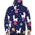 thumbnail image 7 of Naloa Lama in Space Men's Casual Hooded Collar Drawstring Hoodies Pullover Sweatshirts Casual Long Sleeve Shirts-X-Large, 7 of 7