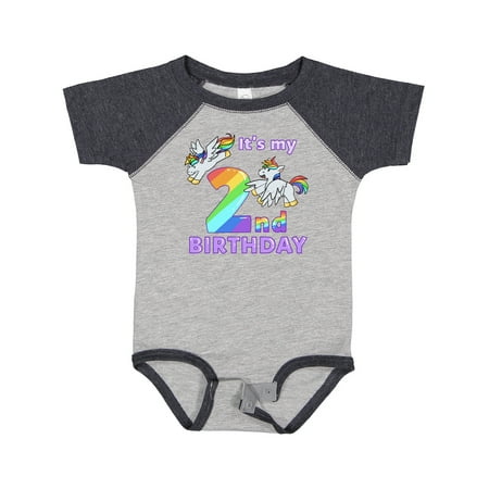 

Inktastic It s My 2nd Birthday Unicorn Boys or Girls Baby Bodysuit