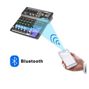 6 Channels Sound Mixing Console Mobile USB Record Computer Playback 48V Phantom Power Input Mixer A6