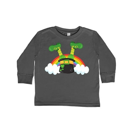 

Inktastic Saint Patrick s Day Leprechaun s Hat Rainbow Gift Toddler Boy or Toddler Girl Long Sleeve T-Shirt