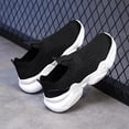 thumbnail image 3 of Djtdsds Kids Solid Color Knit Slip-On Sneakers Breathable Lightweight Casual Running Shoes Size:5.5-6 Years, 3 of 9