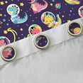 thumbnail image 4 of Castle Fairy Cartoon Dinosaur Astronaut Black Out Curtains for Kids Children,Starry Sky Planet Curtains Pack of 2 (42x63 Each),Kawaii Animal Dino Bedroom Curtains,Lightweight Room Decor, 4 of 6