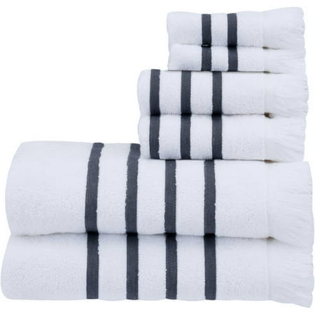 Better Homes & Gardens 6-Piece Towel Set - Stripe Fringe